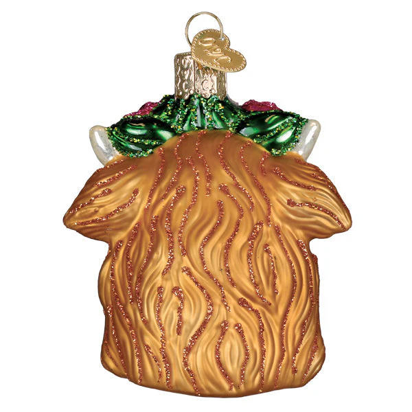 Floral Highland Cow Ornament - Image 3