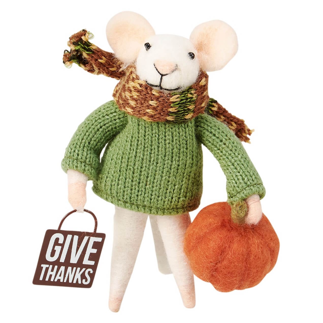 Give Thanks Mouse Critter Ornament - Image 3