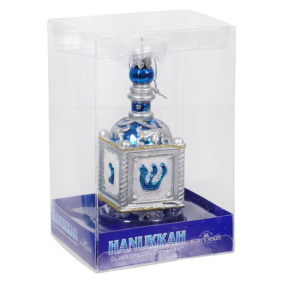 Glass Boxed Dreidel Ornament - Image 2
