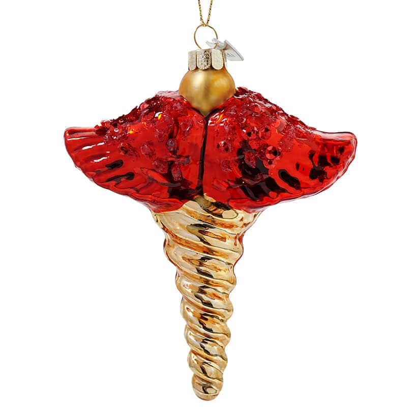 Glass Caduceus Ornament - Image 2