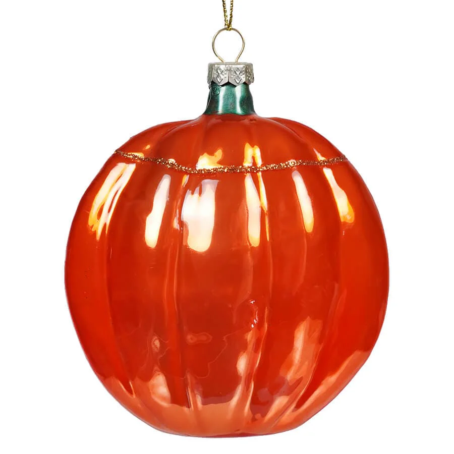 Glass Grinning Jack O' Lantern Ornament - Image 2