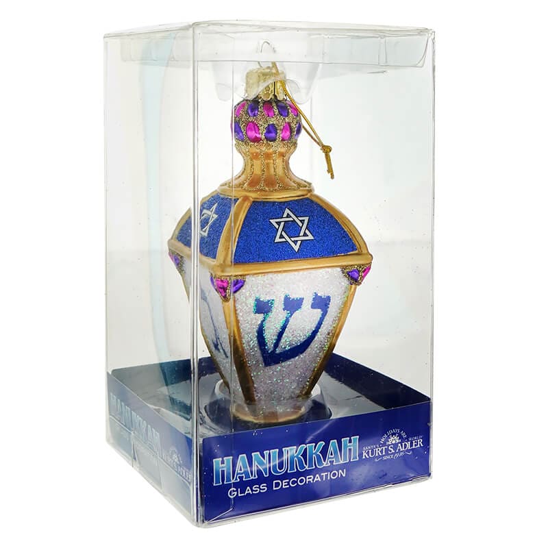 Glass Hanukkah Dreidel Ornament - Image 2
