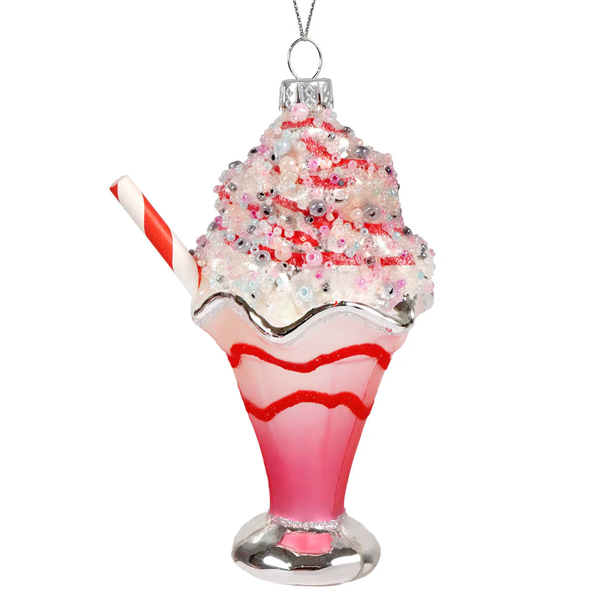 Glass Ice Cream Soda Float Ornament