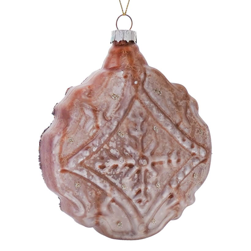 Glass Jeweled Encrusted Floret Disc Ornament - Image 2