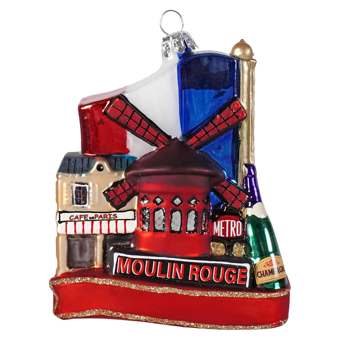 Paris Cityscape Glass Ornament - Image 3