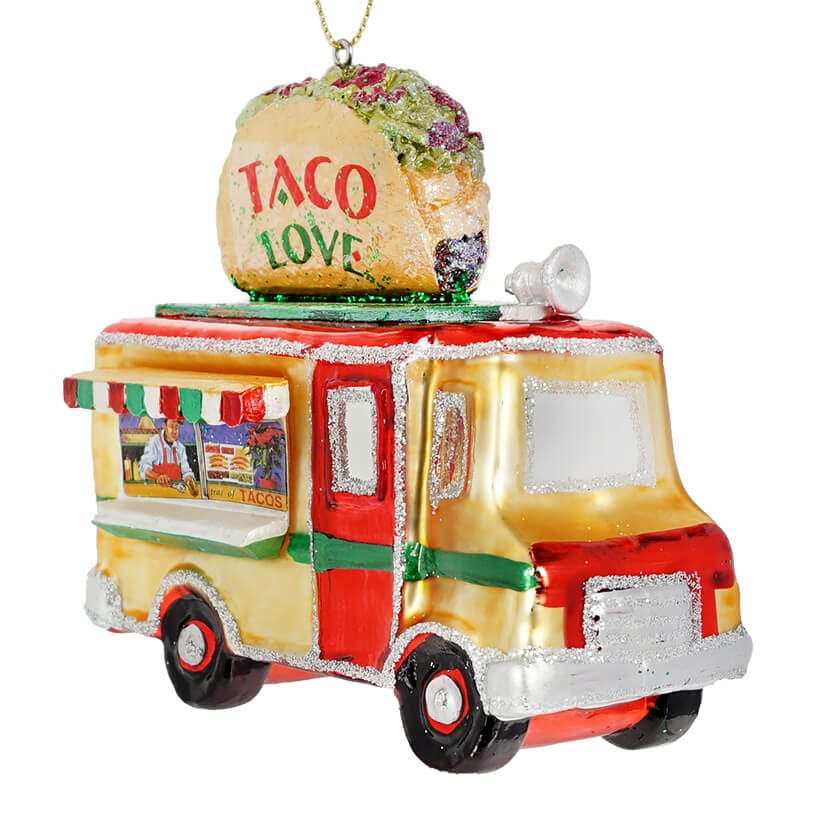 Glass Taco Truck Ornament - Image 3
