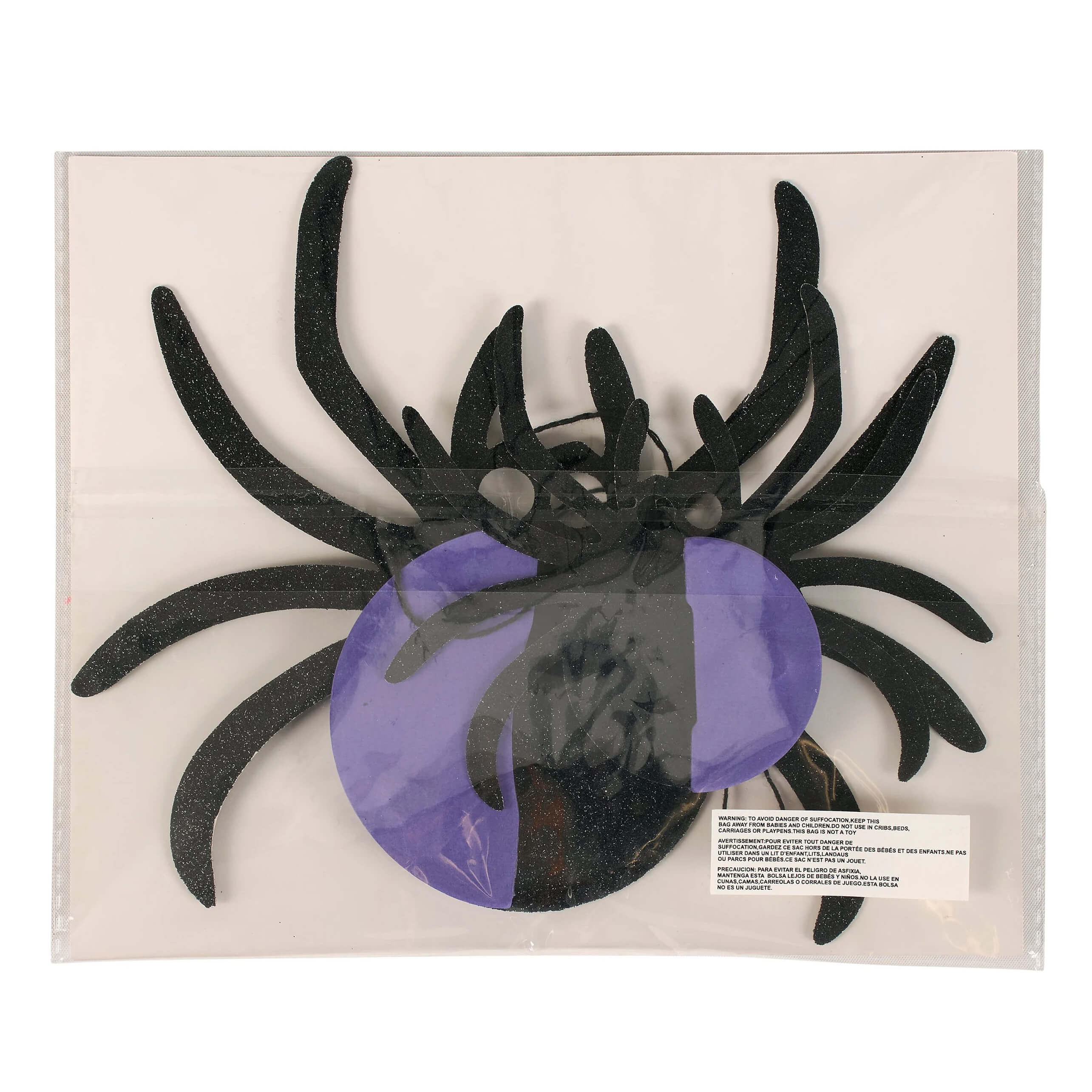 Glitter Spiders Accordian Paper Hanging Decoration Set/2 - Image 3