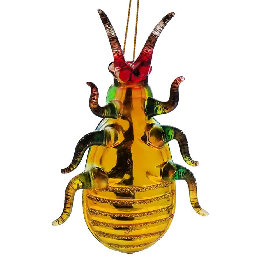 Glittered Purple Spotted Forest Floor Bug Ornament - Image 2