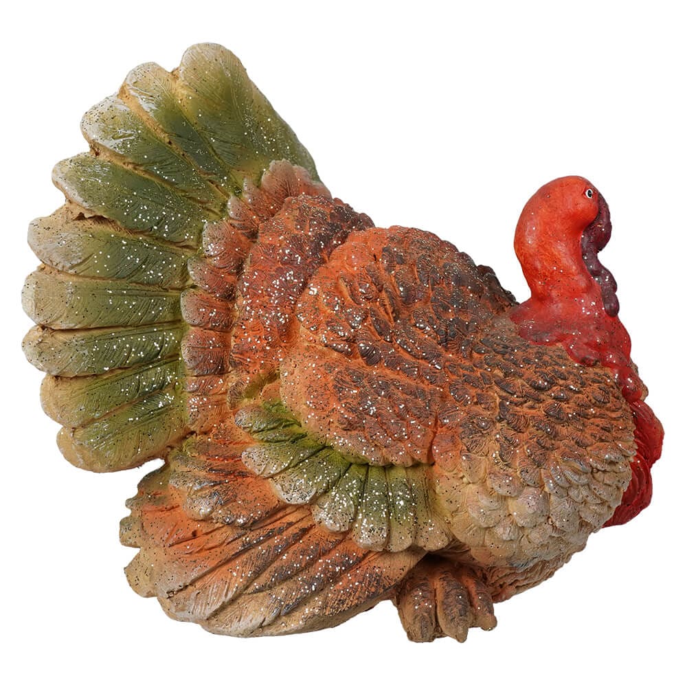 Hand-Painted & Glittered Turkey Figure - Image 2