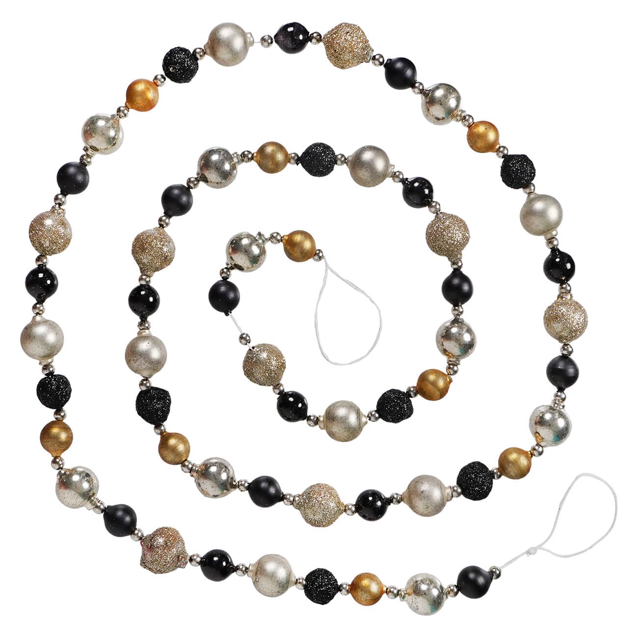 Gold, Black & Silver Bead Garland