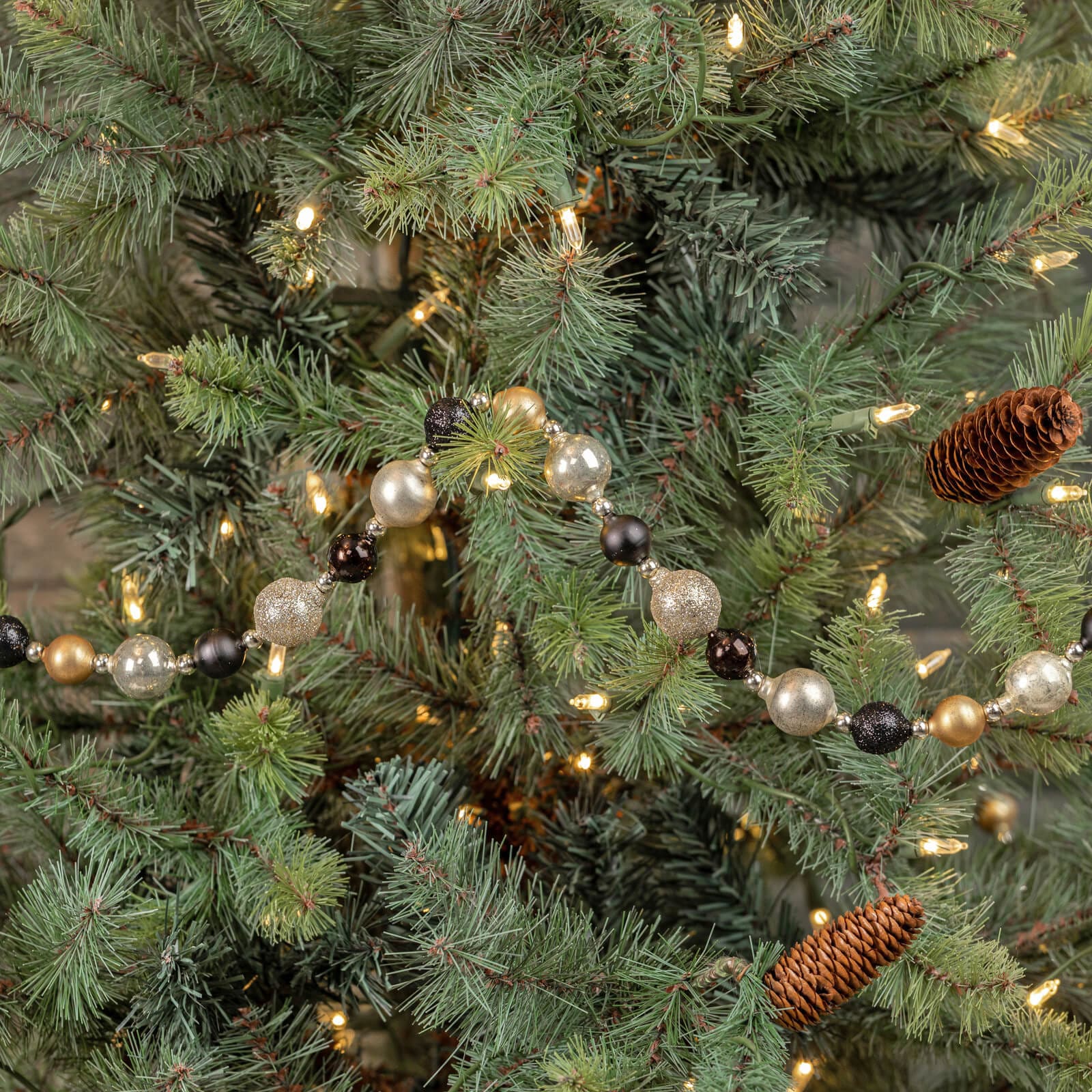 Gold, Black & Silver Bead Garland - Image 3