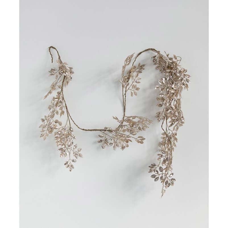 Gold Finish Leaf Garland - Image 3