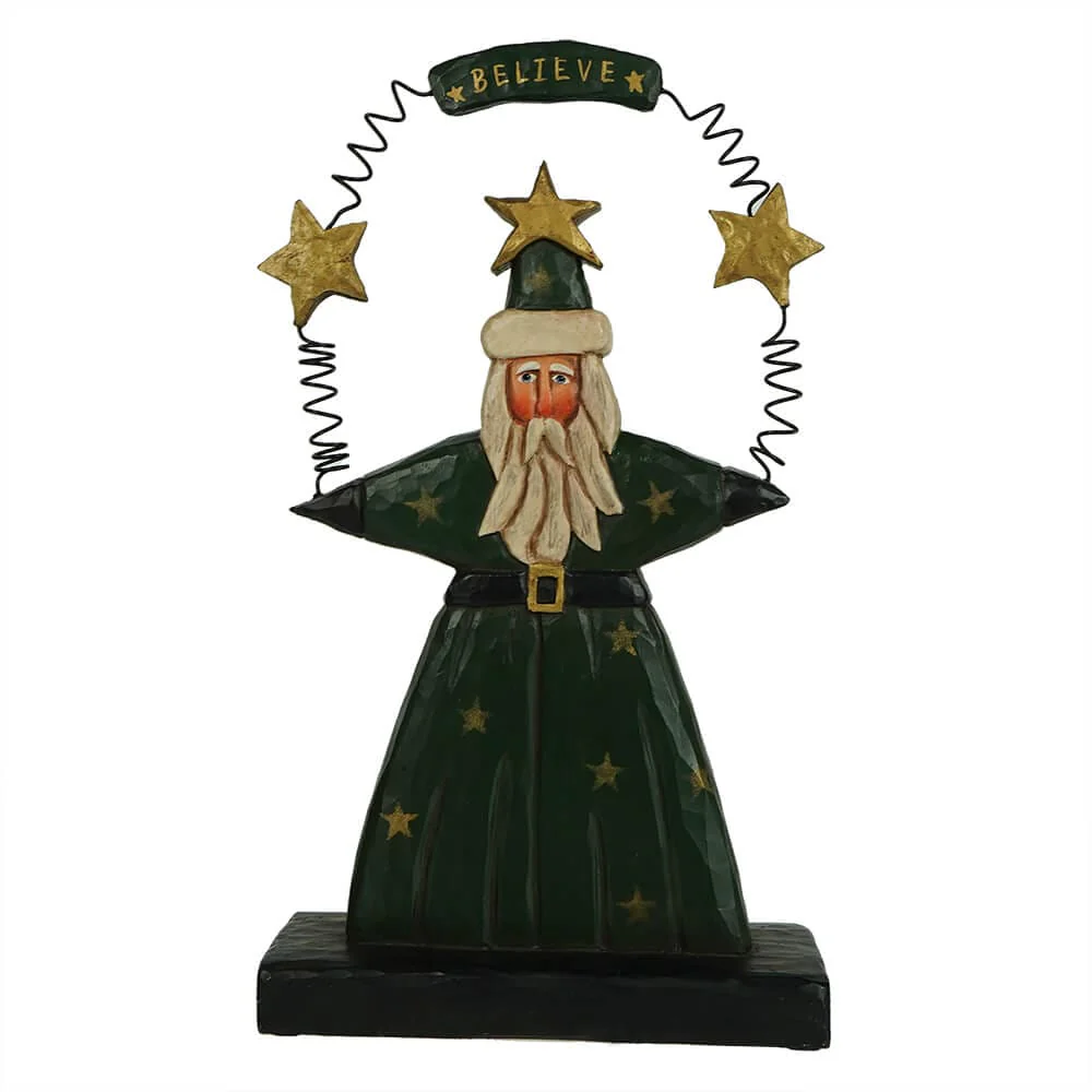 Green Believe Banner Santa