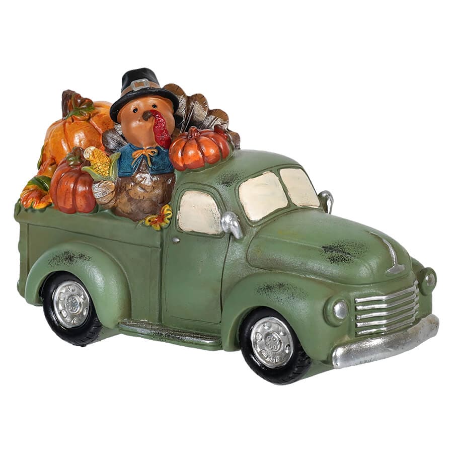 Green Harvest Truck With Turkey & Pumpkins - Image 2