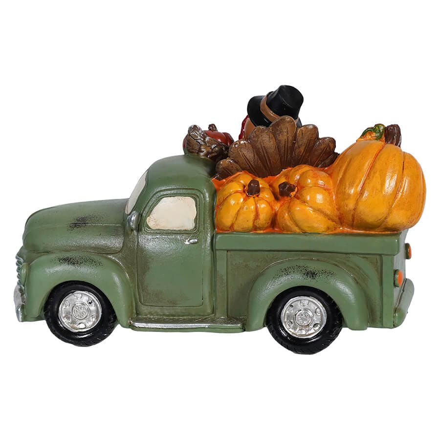 Green Harvest Truck With Turkey & Pumpkins - Image 3