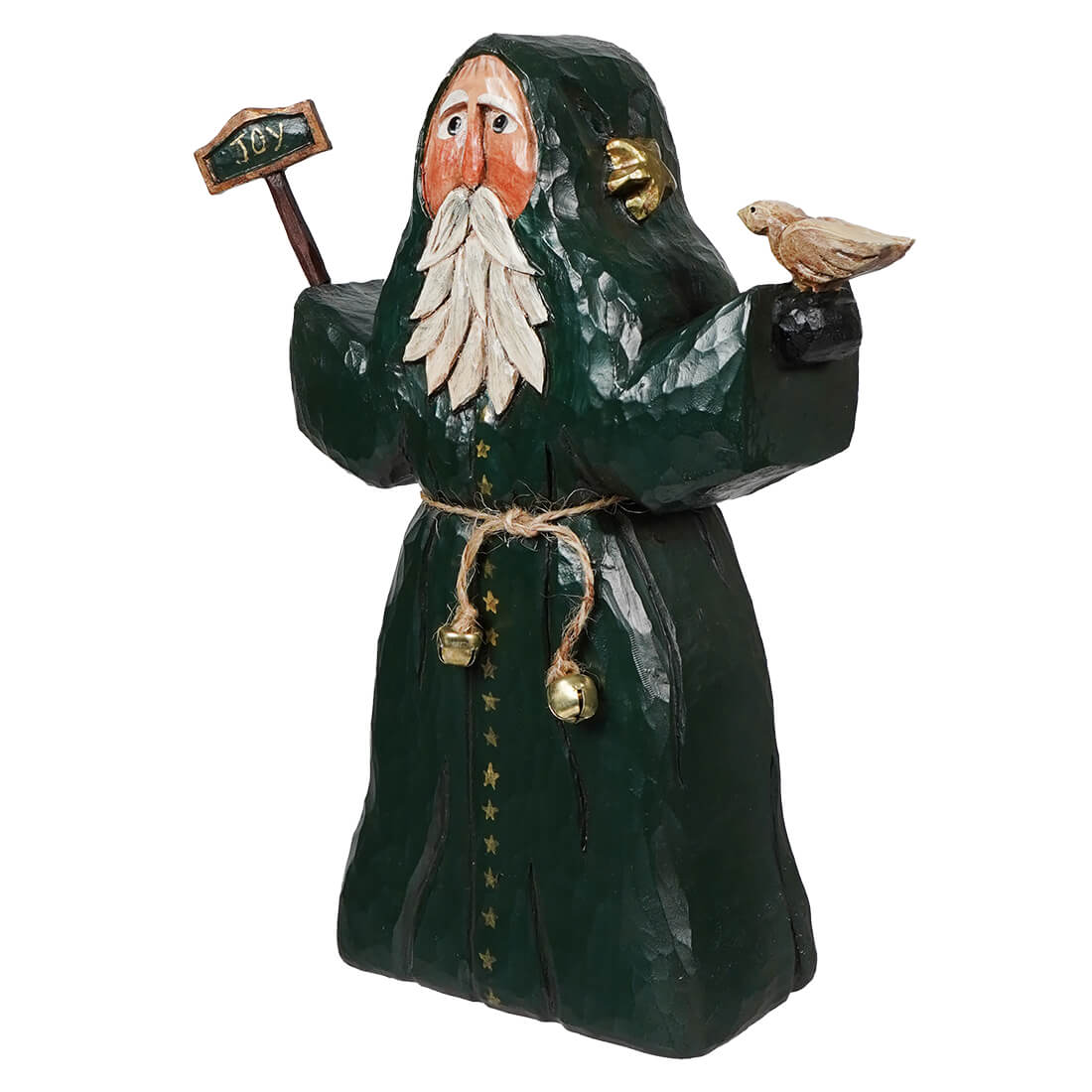 Green Santa Holding "Joy" Sign & Dove - Image 2