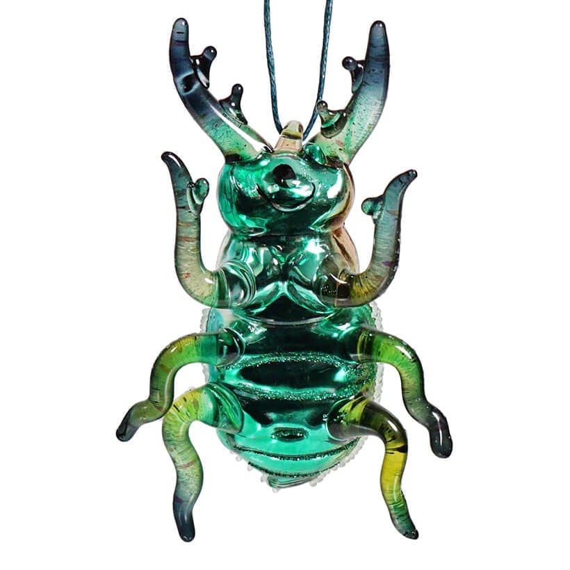 Green Stag Horn Beetle Ornament - Image 2