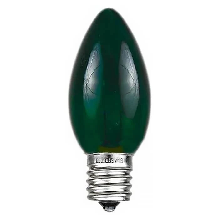 Green Transparent C7 5 Watt Bulb - Image 2