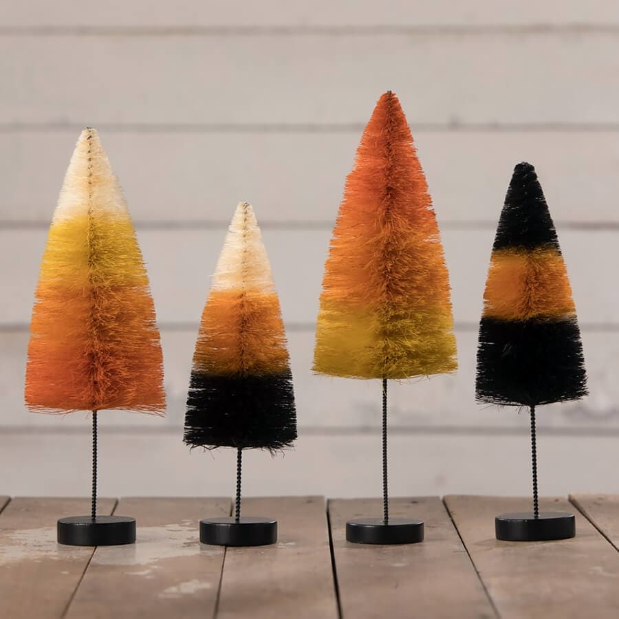 Halloween Bottle Brush Tree Forest Set/4 - Image 2