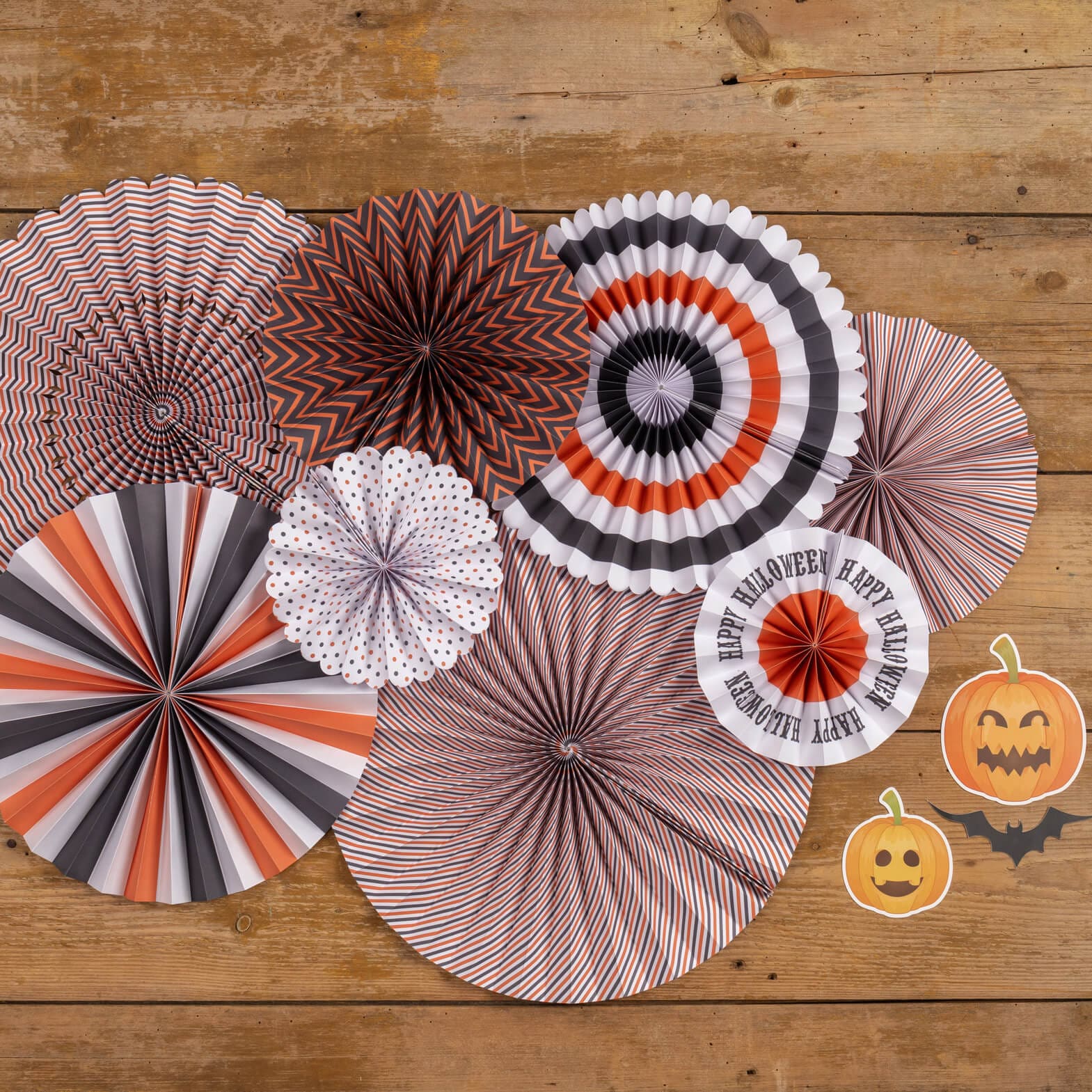 Halloween Paper Fans Set/8 - Image 2