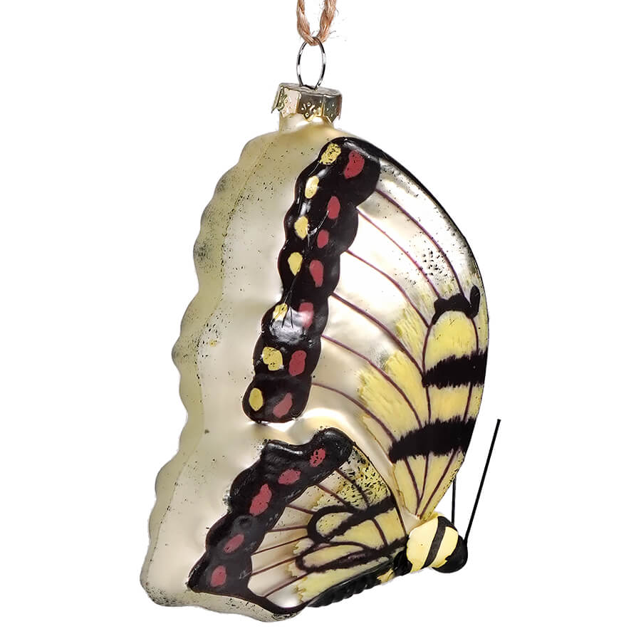 Hand-Painted Glass Butterfly Ornament - Image 2