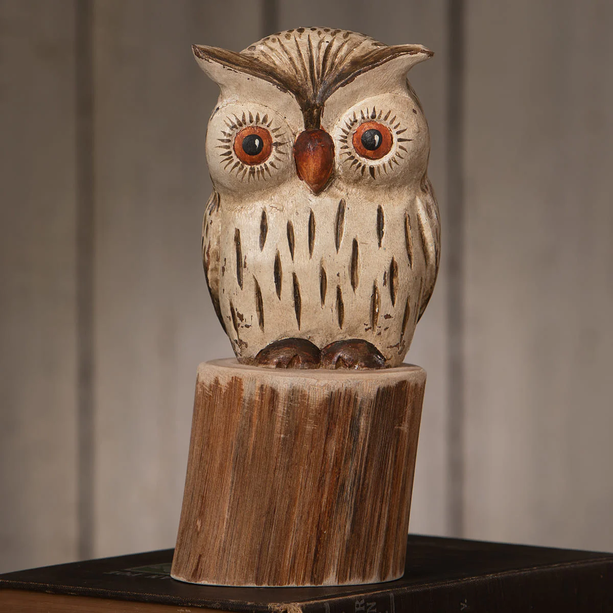 Handcarved 8" Horned Owl
