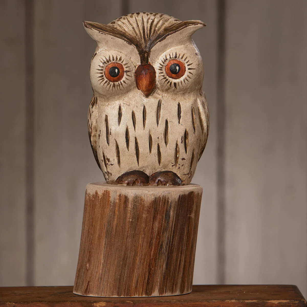Handcarved 8" Horned Owl - Image 2