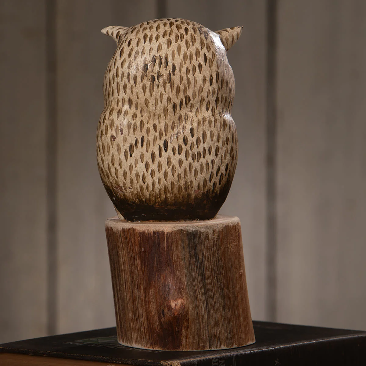 Handcarved 8" Horned Owl - Image 3