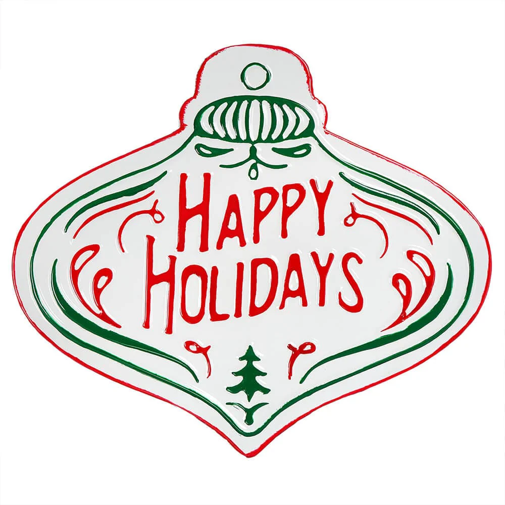 Happy Holidays Metal Sign
