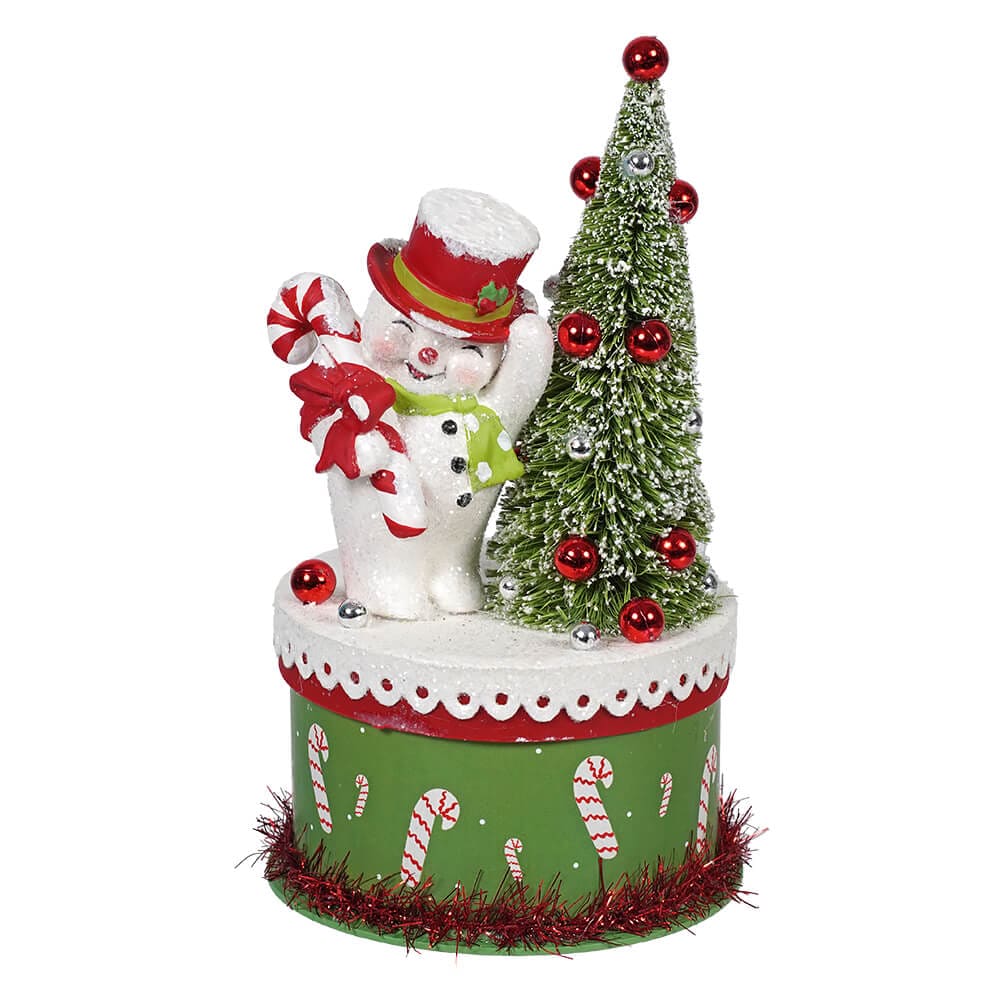 Happy Snowman On Box
