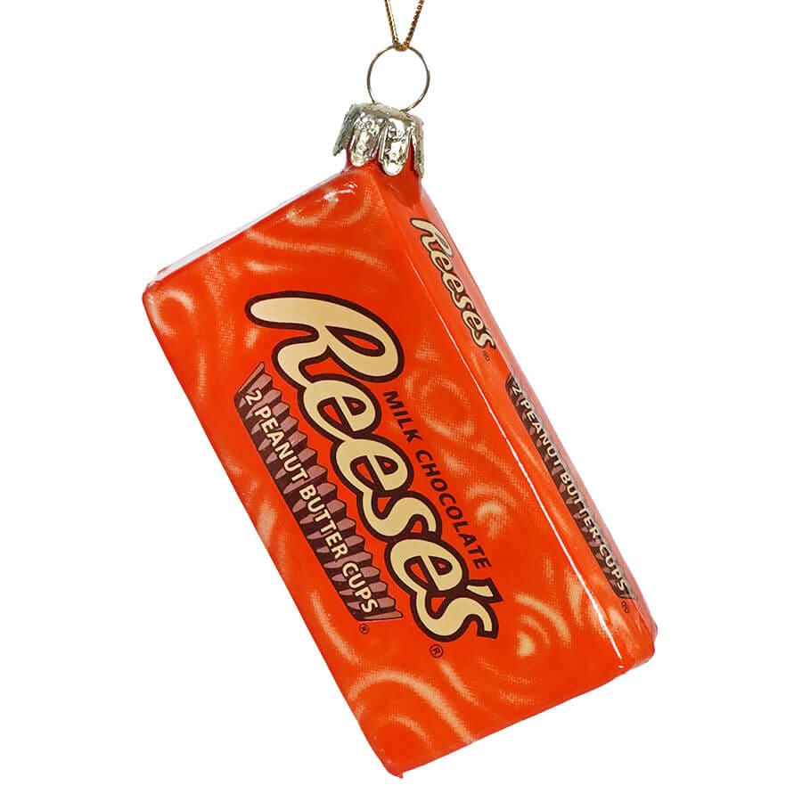 Hershey's™ Glass Reese's Peanut Butter Cup Chocolate Bar Ornament