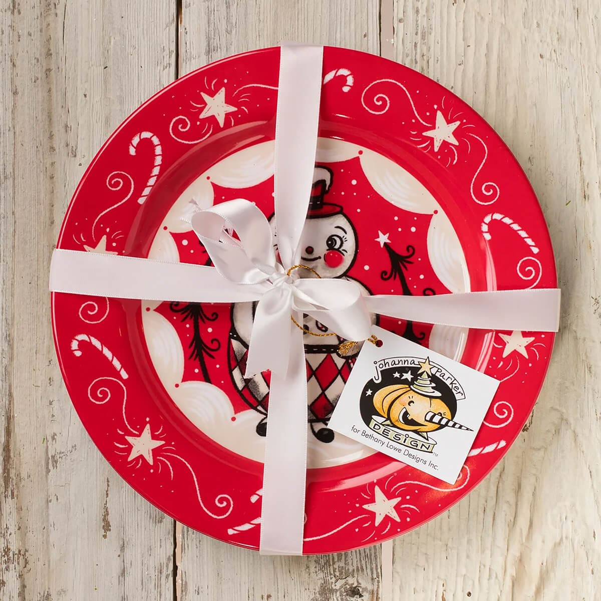 Holiday Double Cane Conrad Plates Set/4 - Image 2