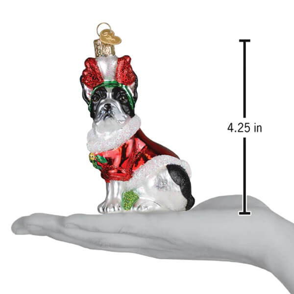 Holiday French Bulldog Ornament - Image 4