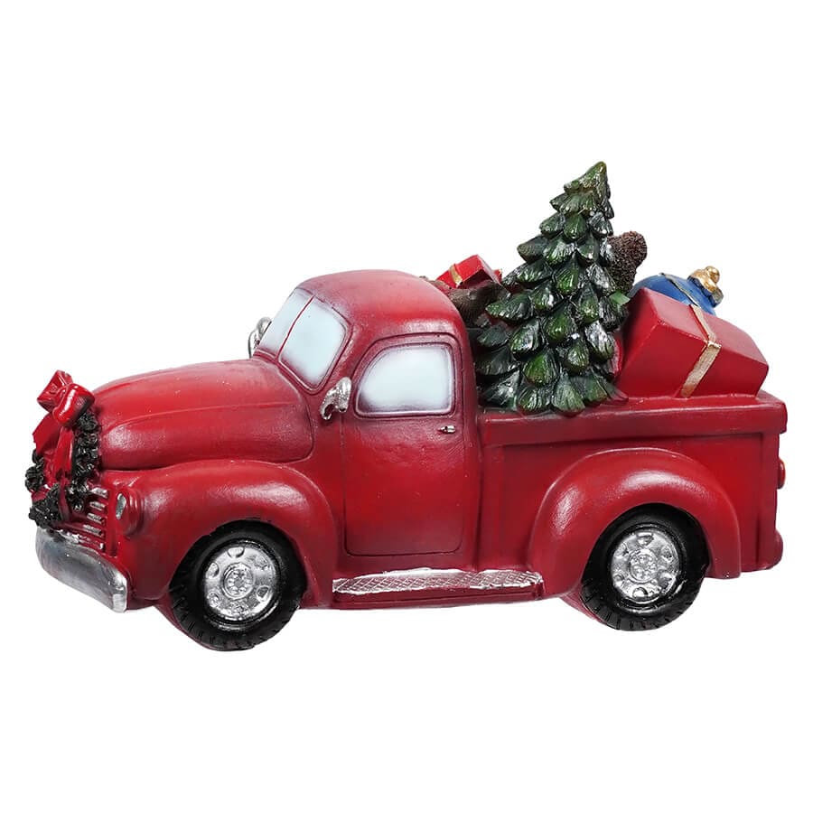 Holiday Red Truck With Santa Delivering Toys - Image 2