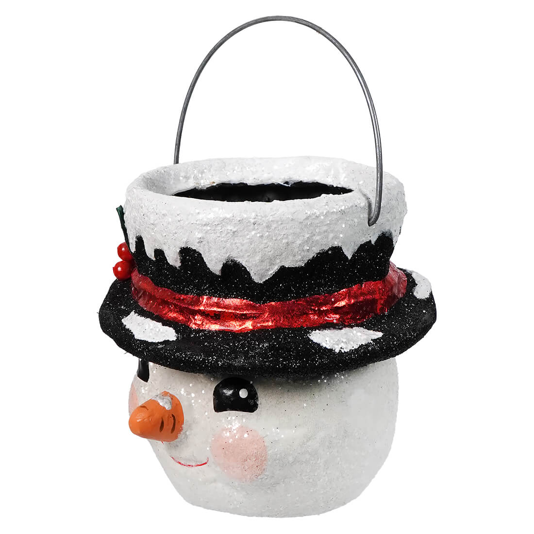 Small Holly Hat Snowman - Image 2