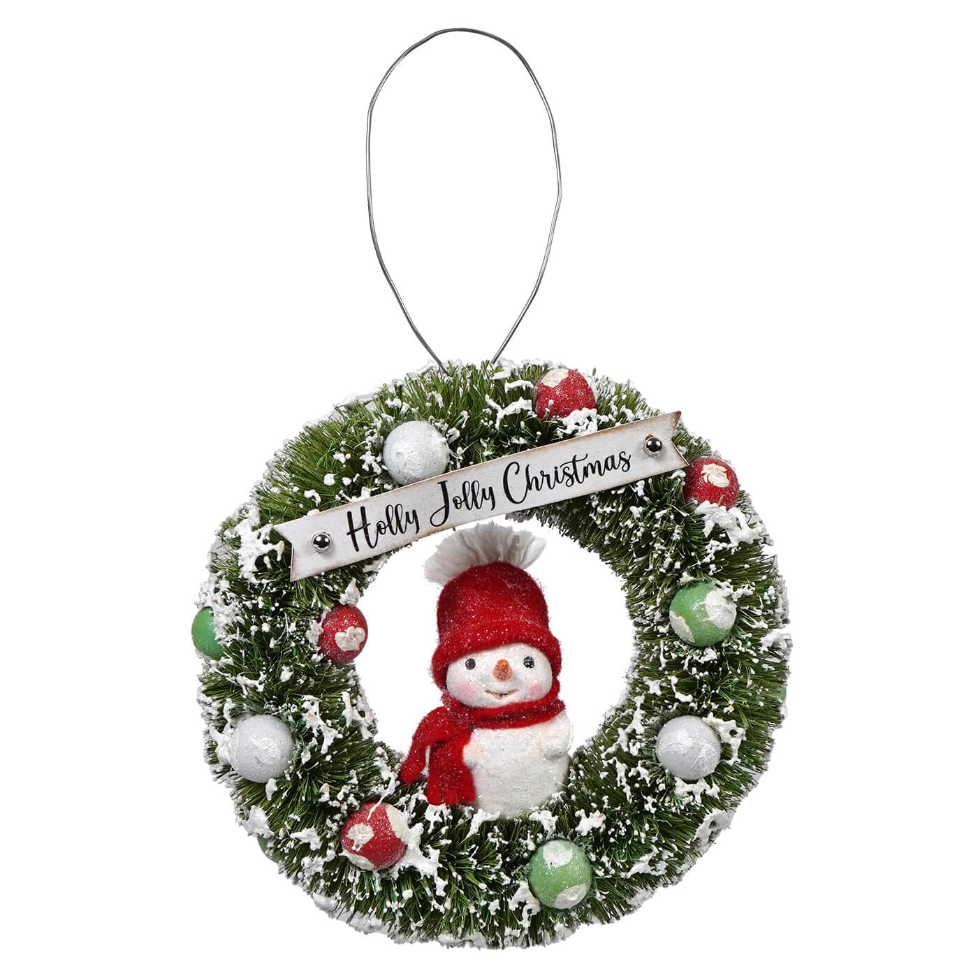 Holly Jolly Snowman Wreath