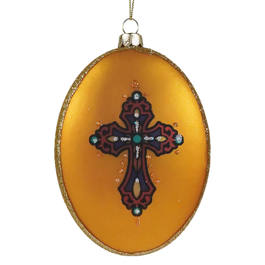 Holy Family Oval Glass Ornament - Image 2