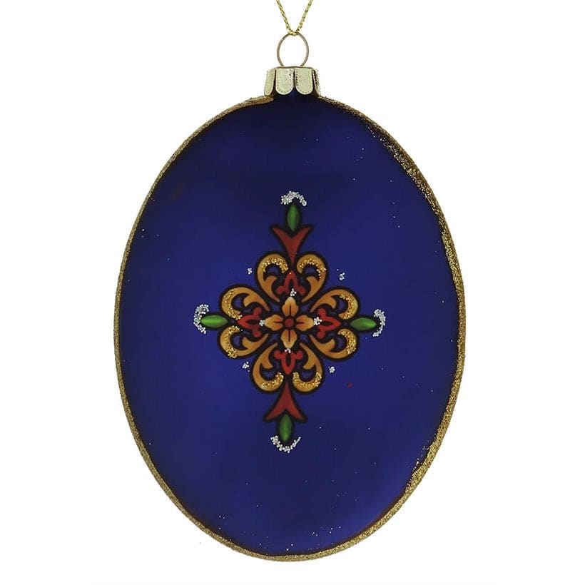 Holy Family Stained Glass Oval Ornament - Image 2