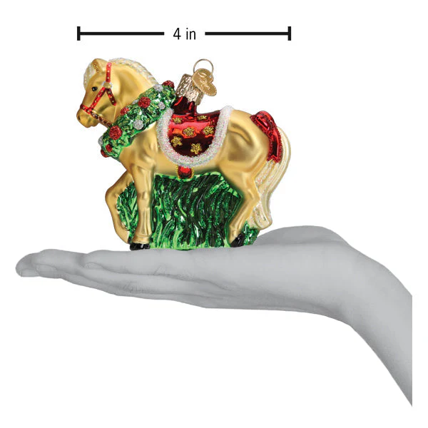 Horse With Wreath Ornament - Image 4