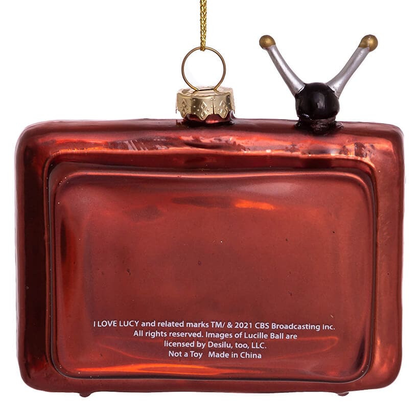 I Love Lucy® Lucy and Ethel Glass TV Ornament - Image 4