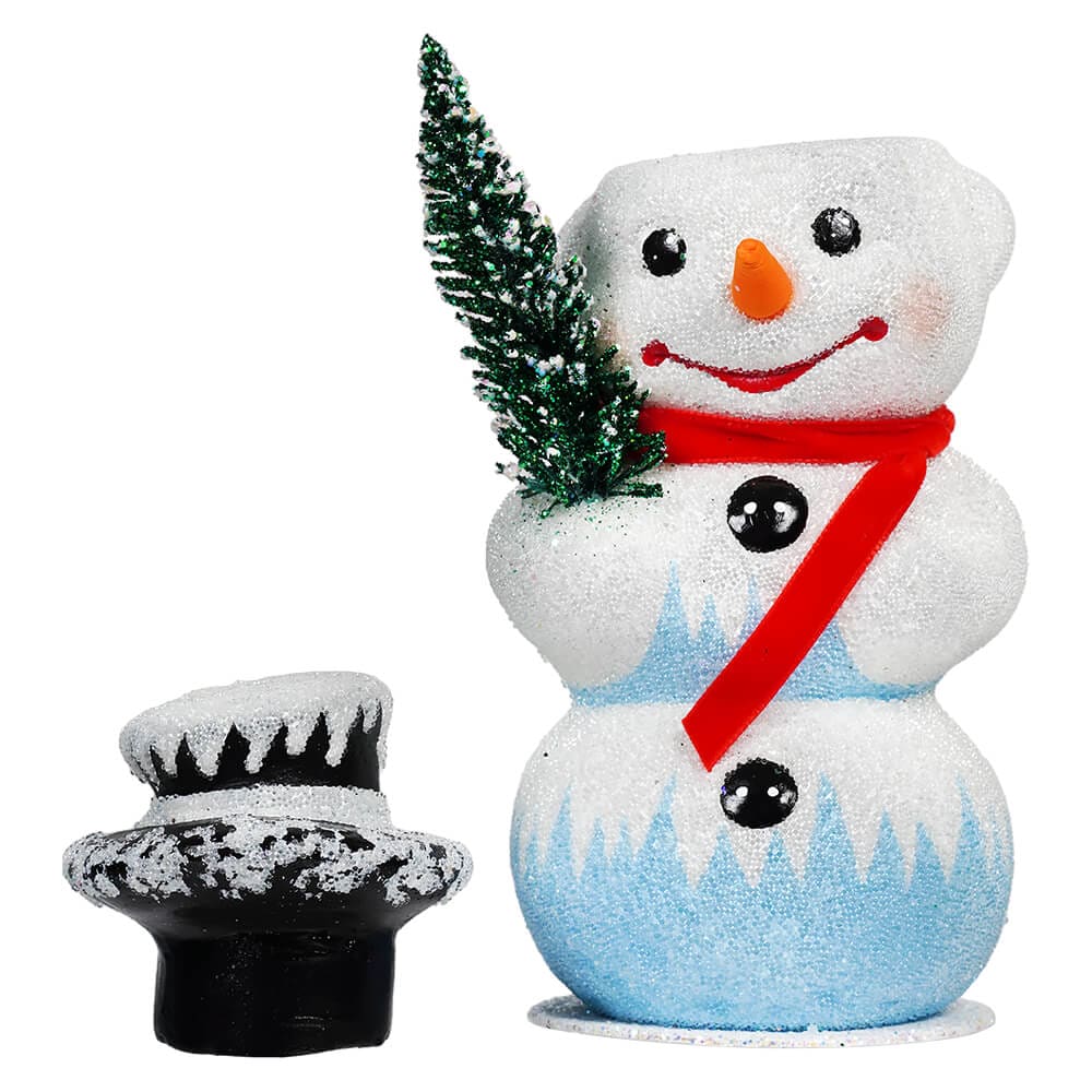 Ino Schaller Beaded Icicle Snowman Candy Container - Image 2
