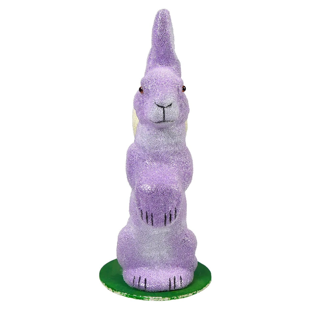 Ino Schaller Beaded Standing Purple Easter Bunny Carrying Yellow Basket - Image 2
