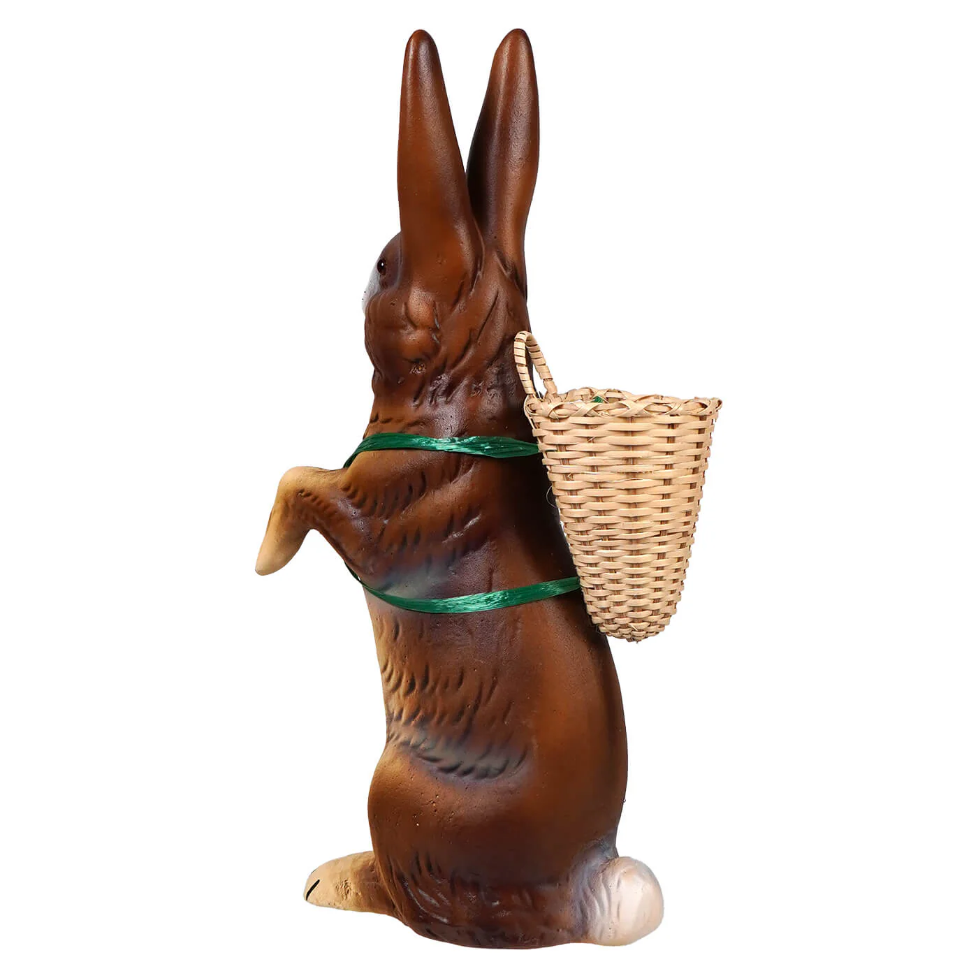 Ino Schaller Brown Standing Easter Bunny Carrying Wicker Basket - Image 3