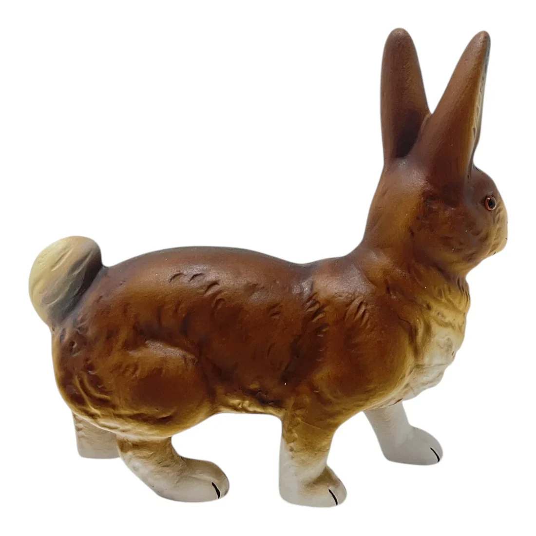 Ino Schaller Brown Walking Easter Bunny Rabbit German Paper Mache - Image 4