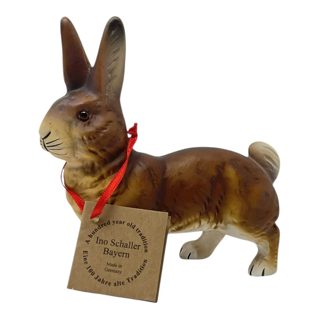 Ino Schaller Brown Walking Easter Bunny Rabbit German Paper Mache - Image 6