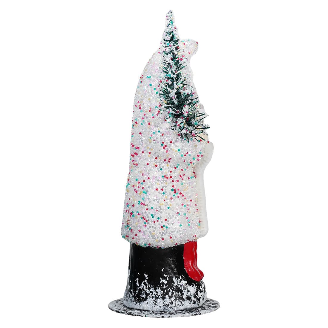 Ino Schaller Confetti Beaded Coat Santa Holding Tree - Image 2