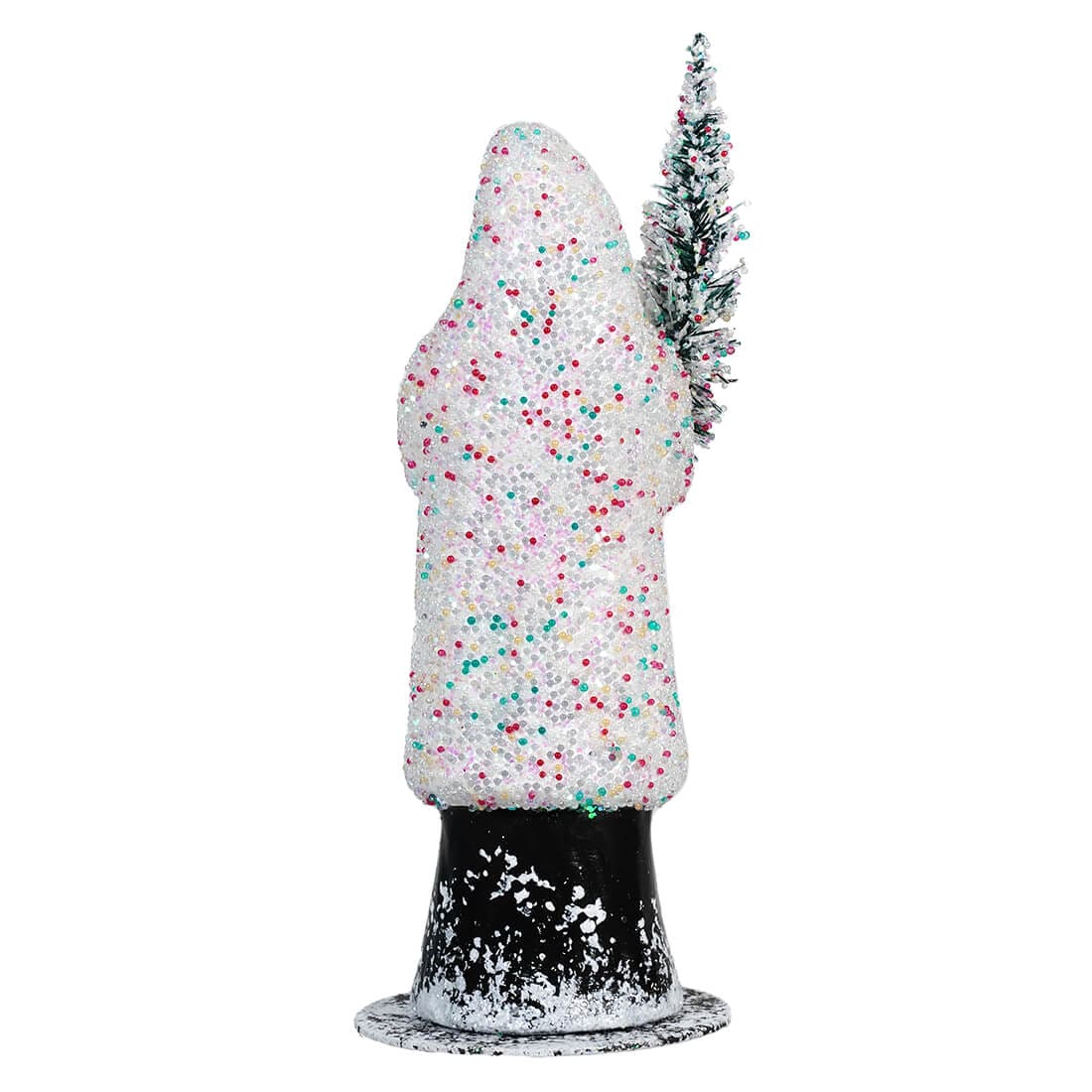 Ino Schaller Confetti Beaded Coat Santa Holding Tree - Image 3