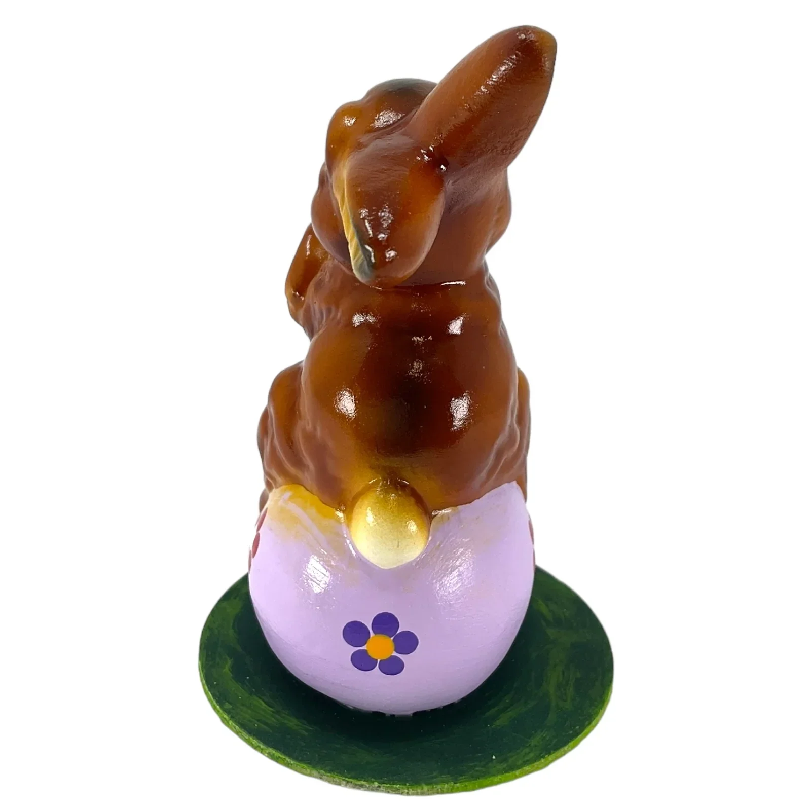 Ino Schaller Easter Bunny Rabbit On Purple Egg German Paper Mache - Image 2