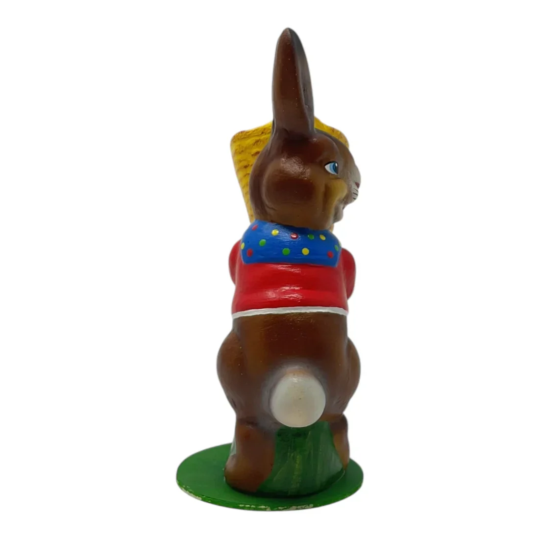 Ino Schaller Easter Bunny Rabbit With Yellow Basket German Paper Mache - Image 5