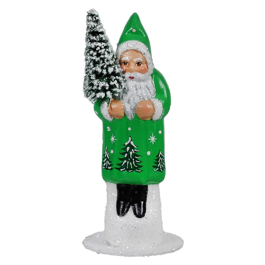 Ino Schaller Frosted Tree Green Coat Santa